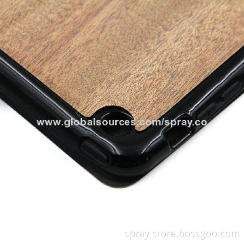 Natural Wooden Cases for iPad Air with Elastic Hand Strap Inside for Holding